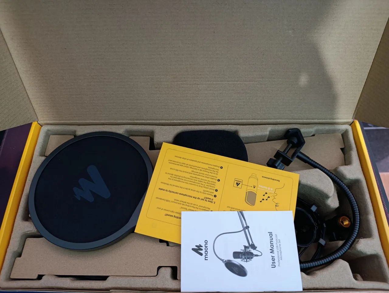 Kit Microfone Profissional Maono AU-A04 - Completo com Braço e Pop Filter - Foto 5