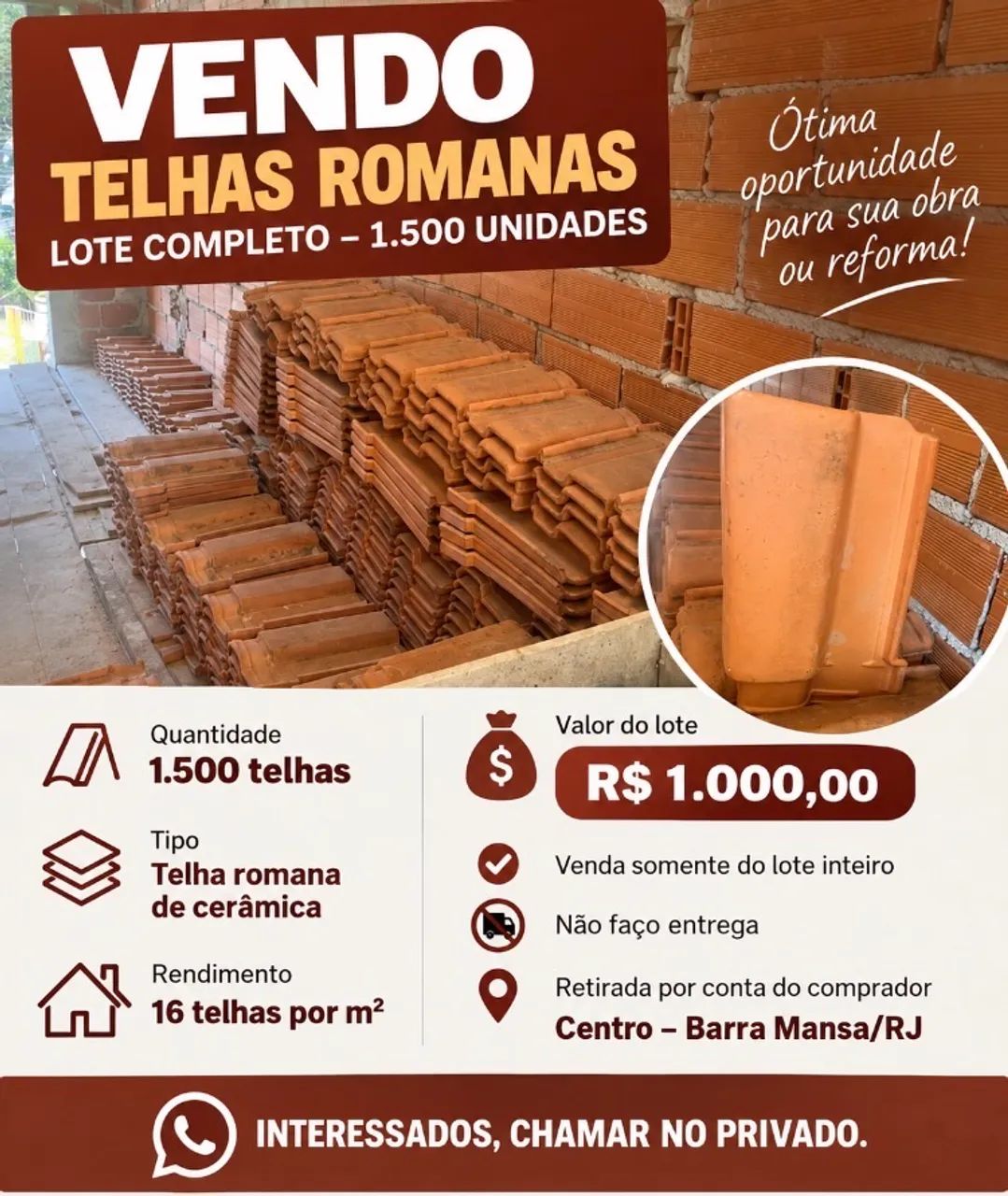 VENDO TELHAS ROMANAS - Foto 3