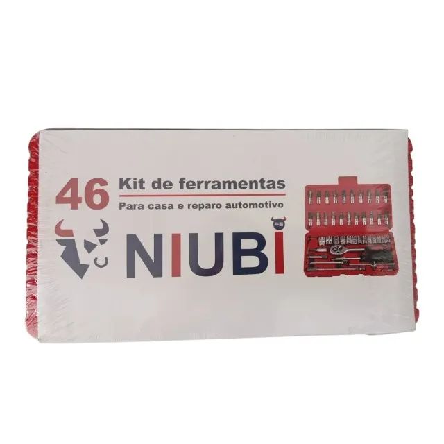 Kit Ferramentas 46 Peças NIUBI Com Catraca Reversível Soquetes Bits Maleta Automotiva e Re - Foto 2