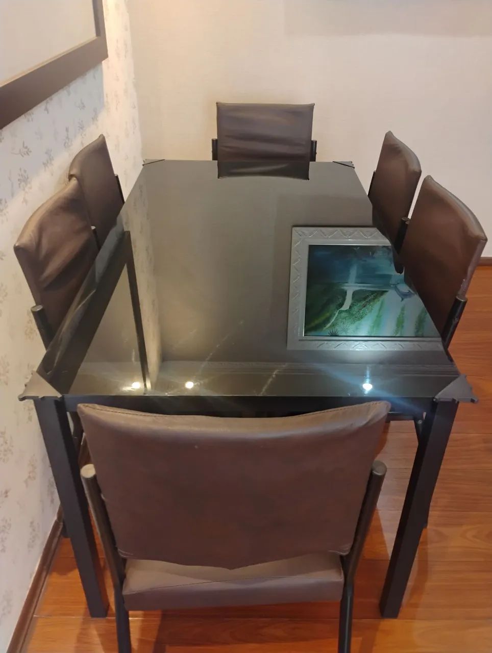 Mesa 6 lugares com tampo de vidro  - Foto 3