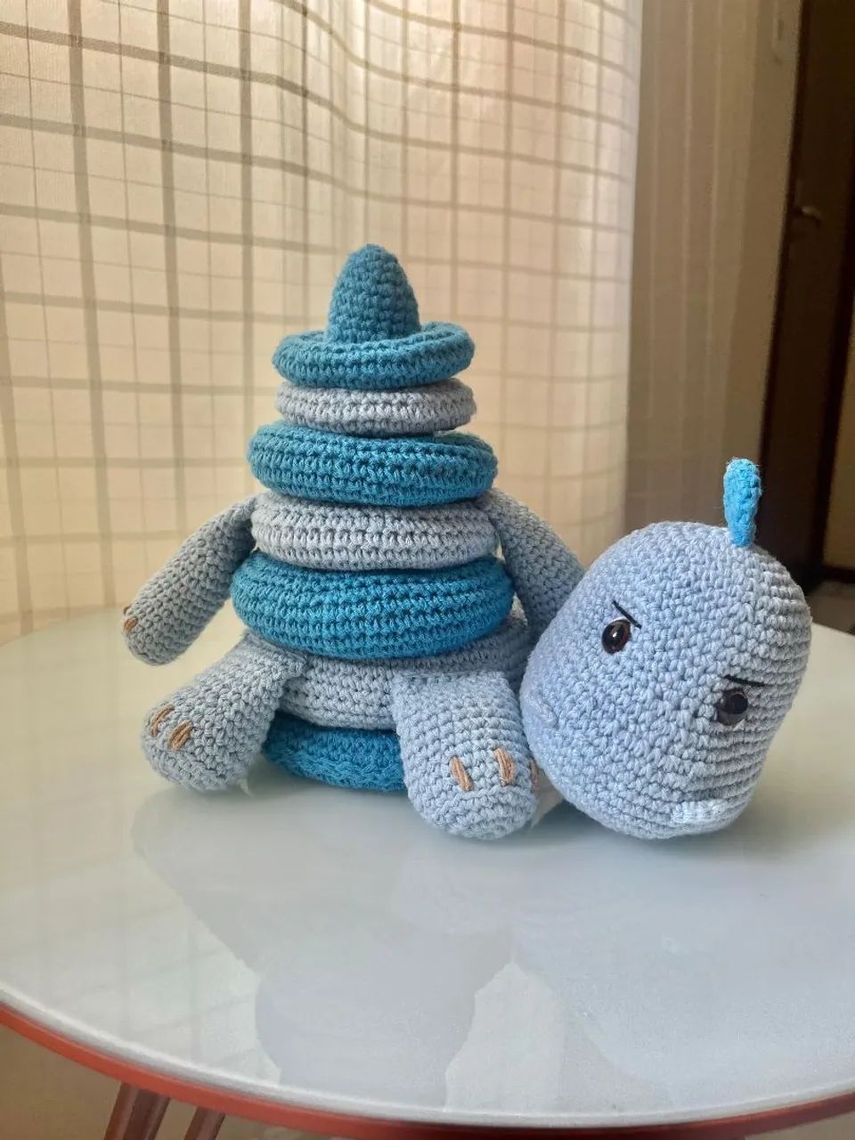 Brinquedo Educativo de argolas Amigurumi  - Foto 2
