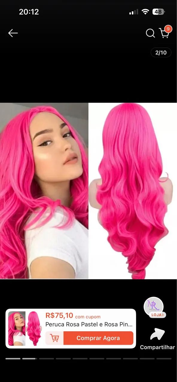 Peruca Rosa 