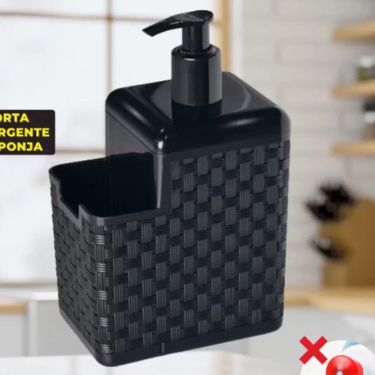 Porta Detergente com Rattan e Bico Dosador - Foto 3