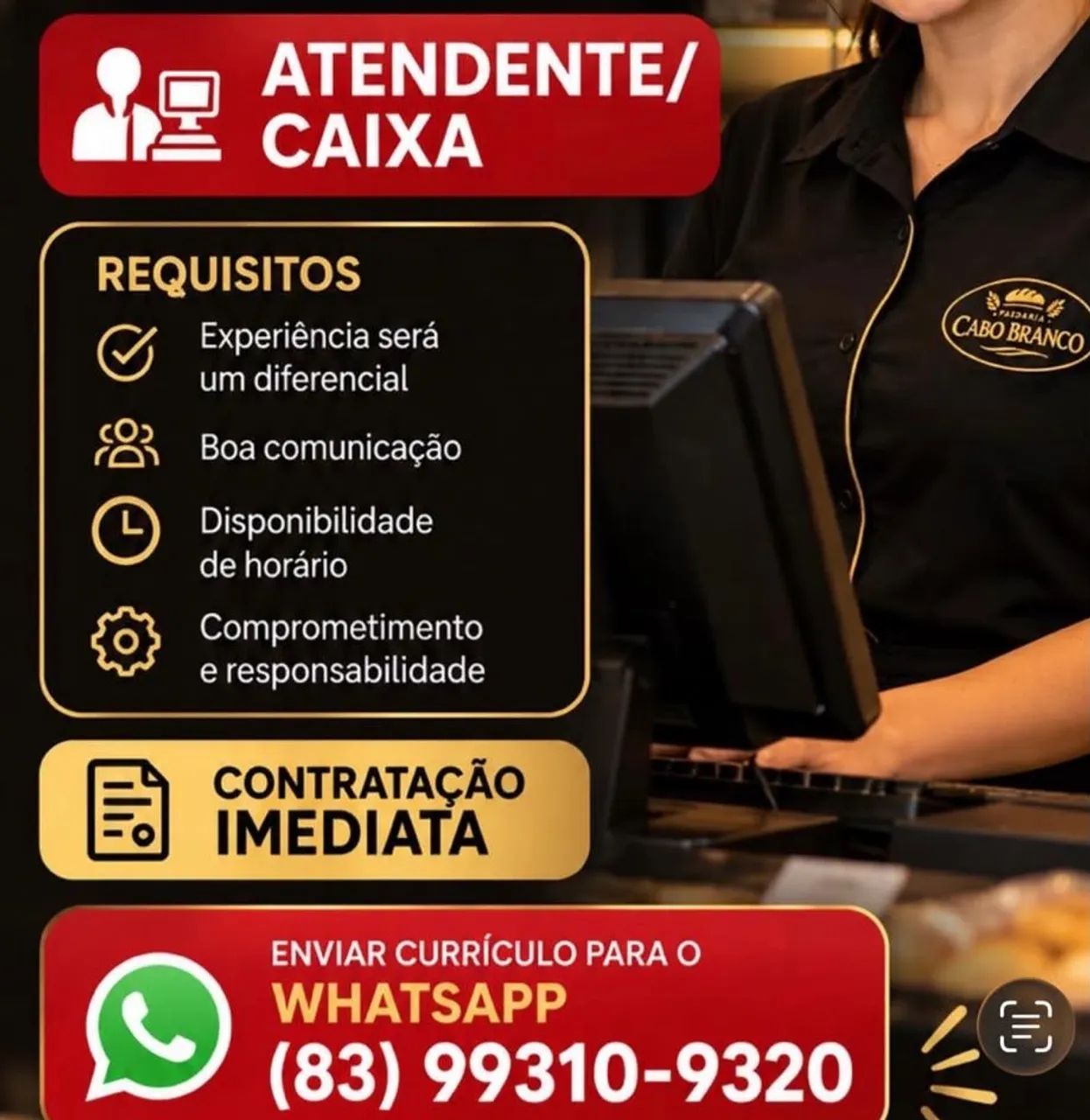 ? Vaga de Emprego - Caixa/Atendimento - Foto 3