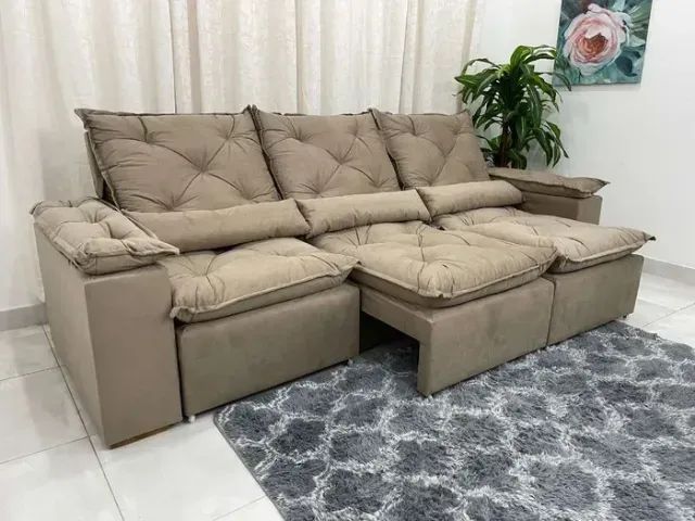 SOFÁ RETRÁTIL RECLINÁVEL TUNÍSIA 2,70M - Foto 5