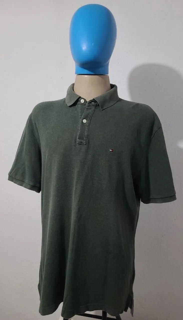 Blusa Polo da Tommy Hilfiger Verde tamanho XL, bonita, confortável, tecido macio.  - Foto 5