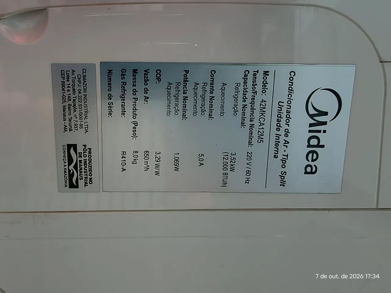 Central de ar 12 mil inverter  - Foto 3