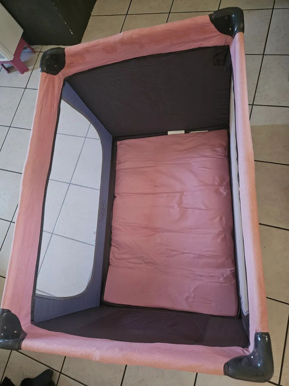 Berço portátil feminino rosa - Foto 5