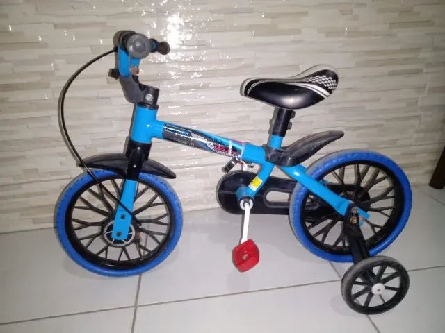 Bicicleta Aro 12 Infantil Masculina Azul