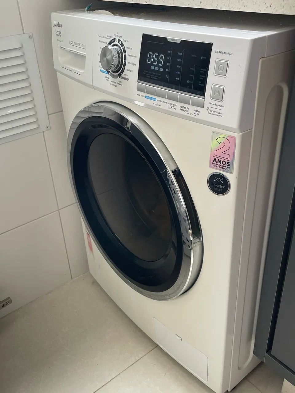 Lava e Seca Midea 10.2kg Inverter Smart 110V - usada, em ótimo estado! 