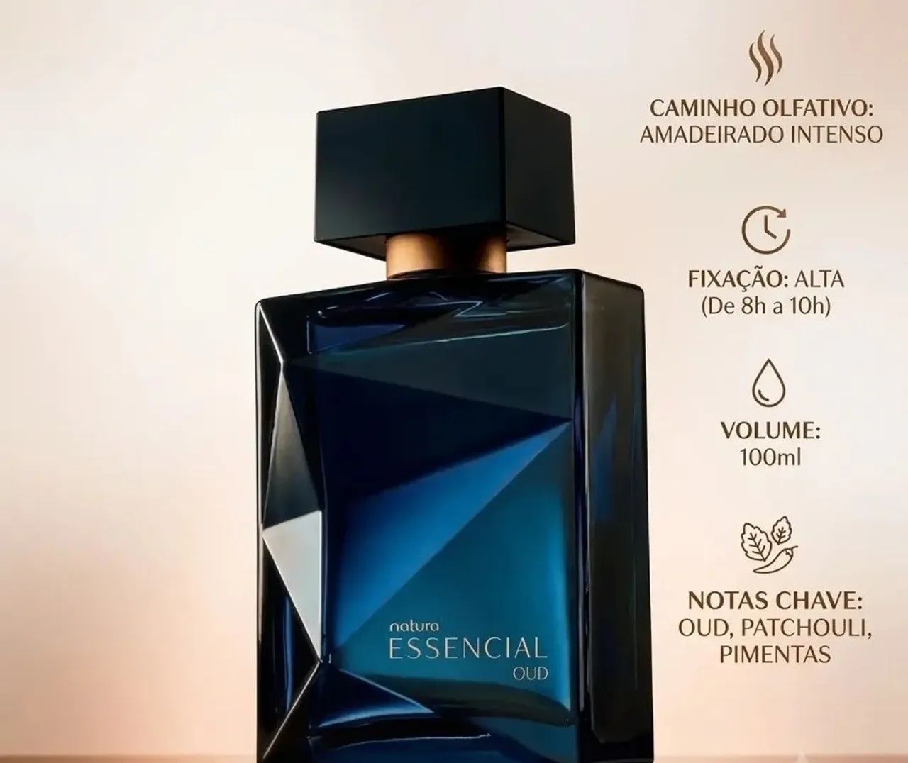DEO PARFUM ESSENCIAL OUD MASCULINO  - Foto 3