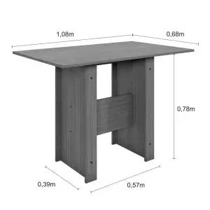 Mesa de Jantar Milano com 4 Cadeiras Amendoa/Savana - Foto 2