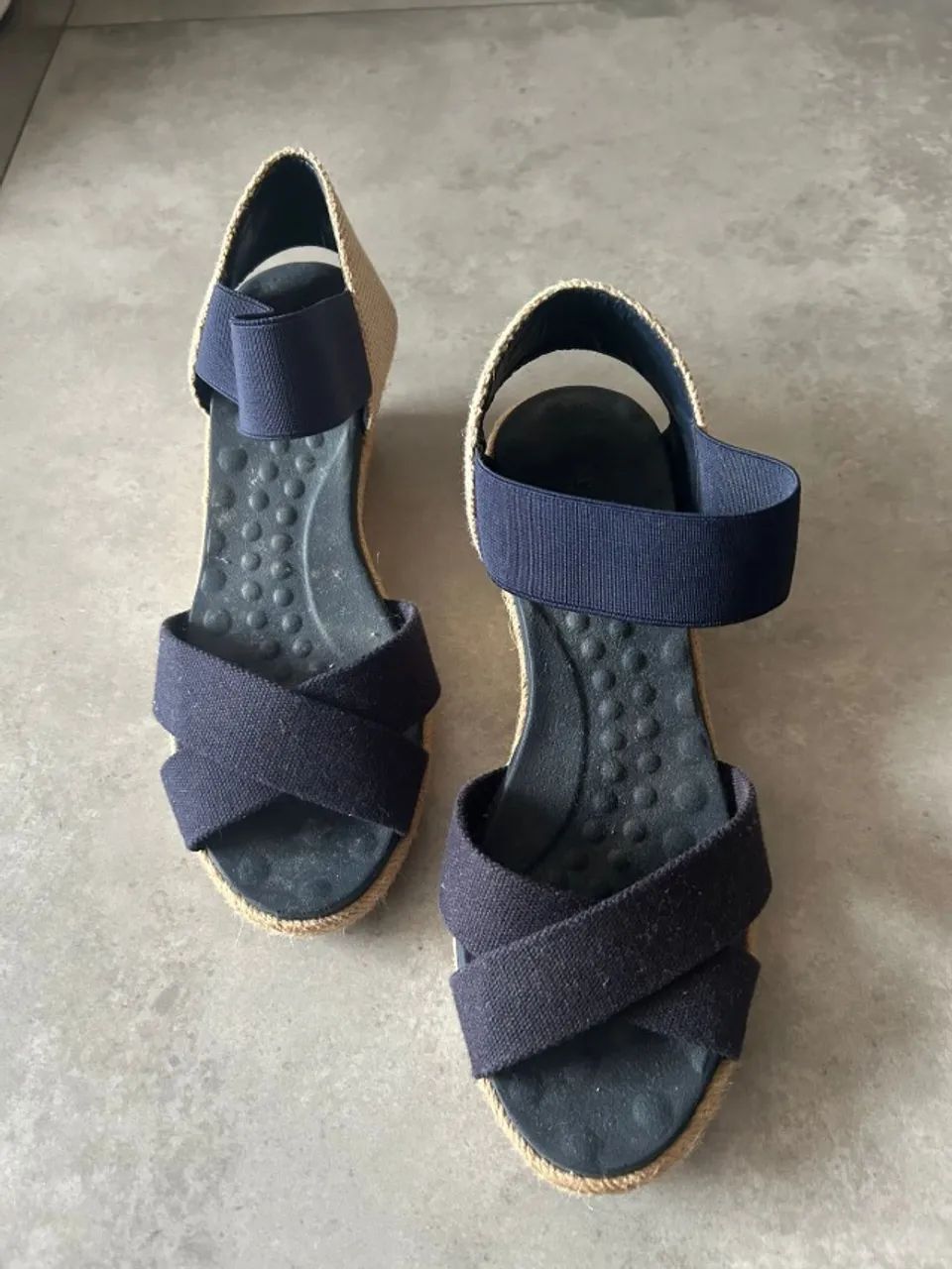 sandalía Anabela azul - Foto 2