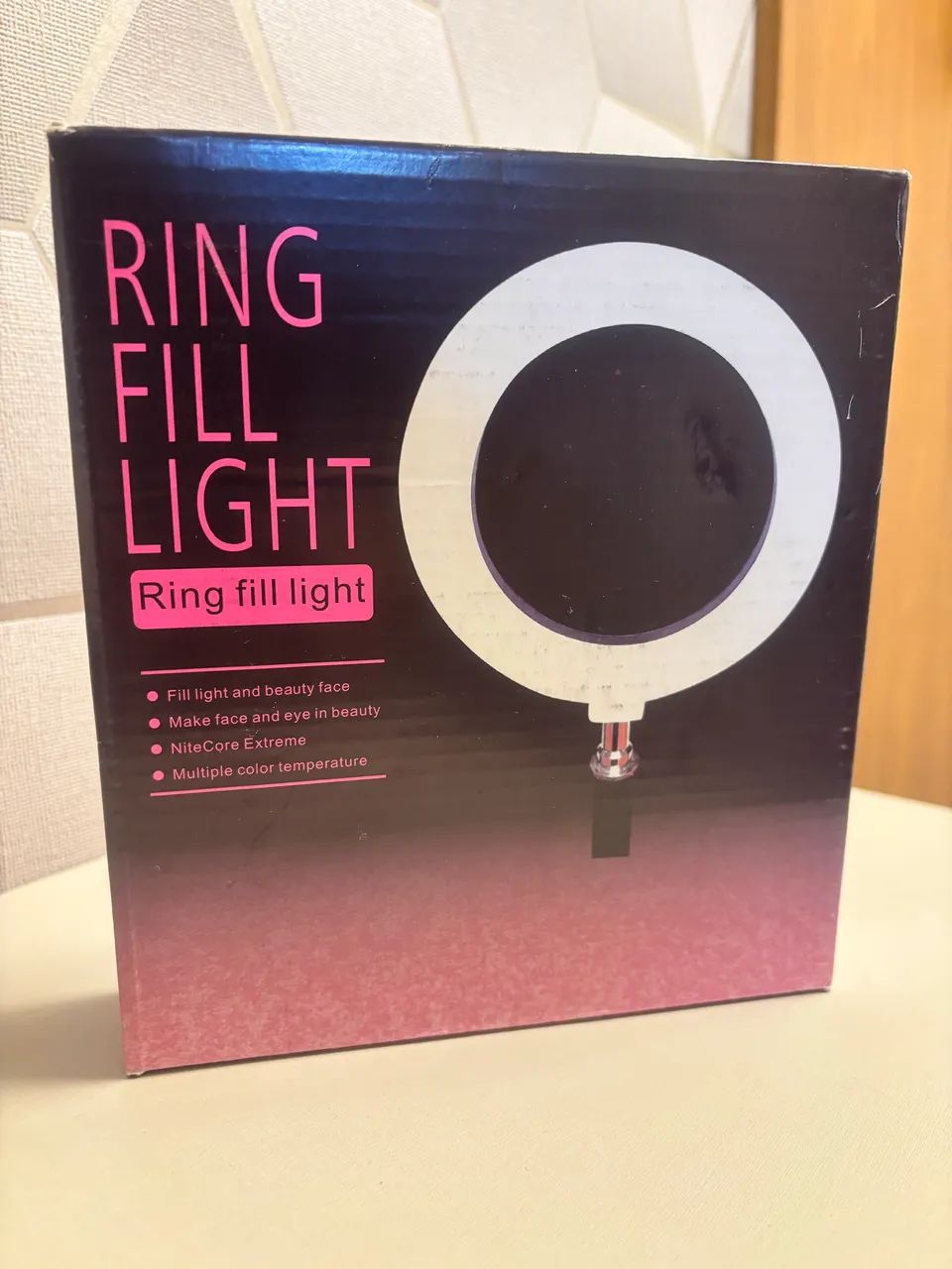 Ring Light LED Misto de Mesa USB c/ Suporte e Ajuste de Luz