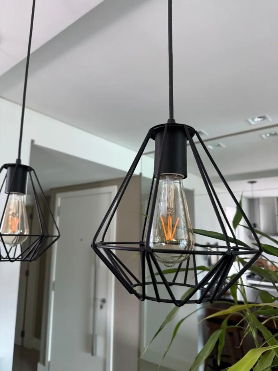 LUMINÁRIA PENDENTE PRETA, ESTILO INDUSTRIAL - Foto 2