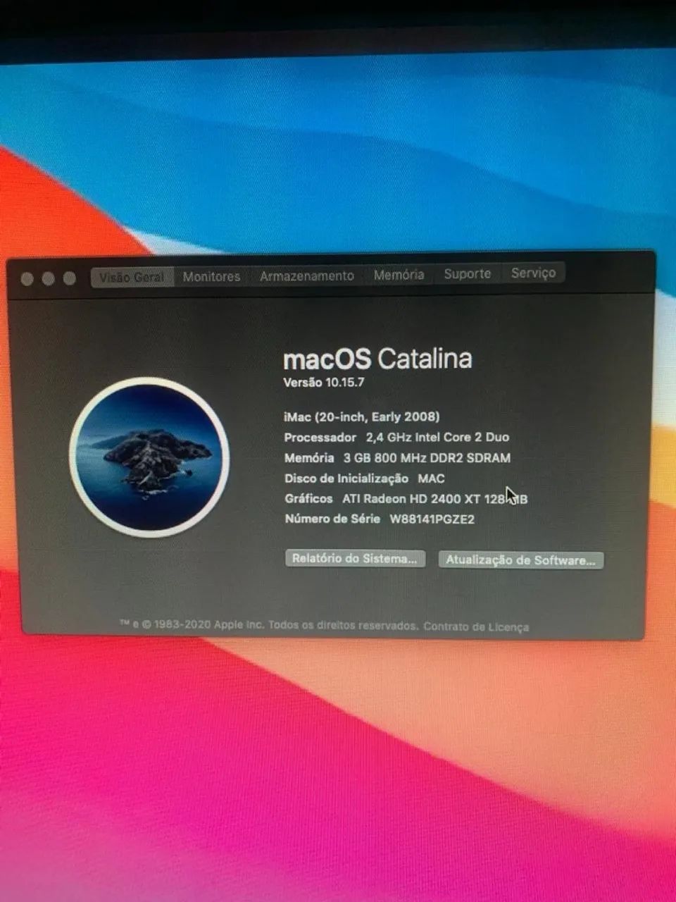 iMac 2008 Tela 20 Polegadas - Computadores e Desktops - Horto