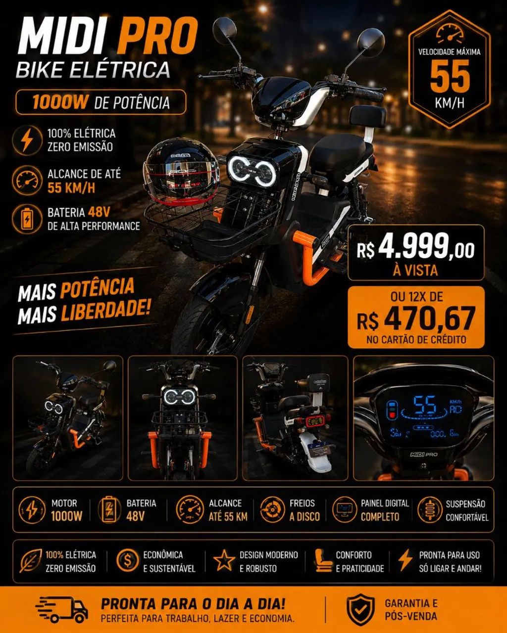 Scooter moto elétrica 