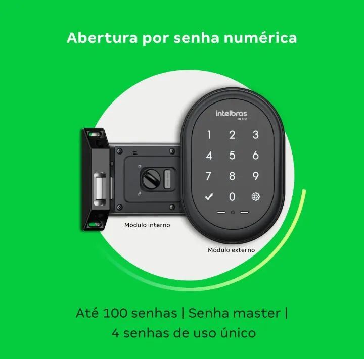 Fechadura digital Intelbras com instalação inclusa! R$ 400,00 