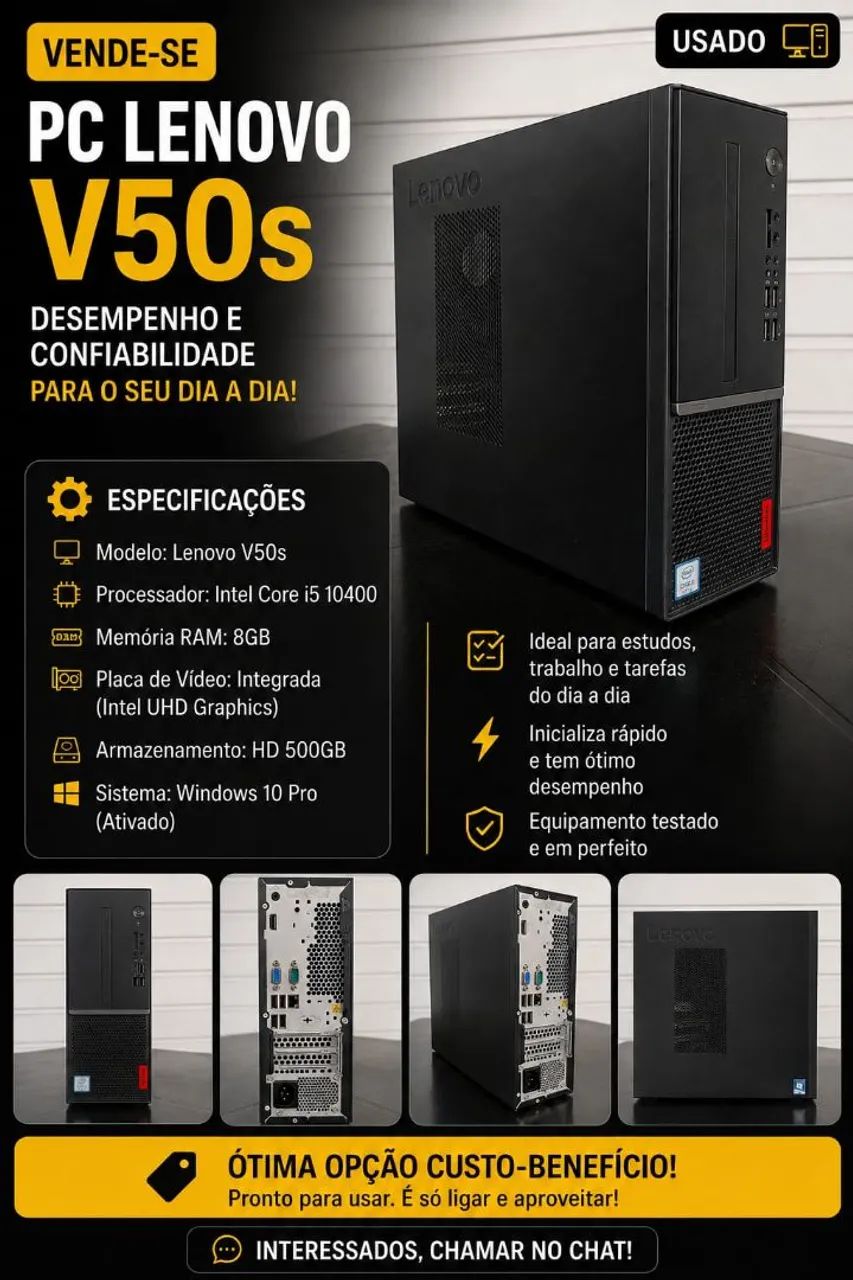 CPU LENOVO V50s - VENDE-SE