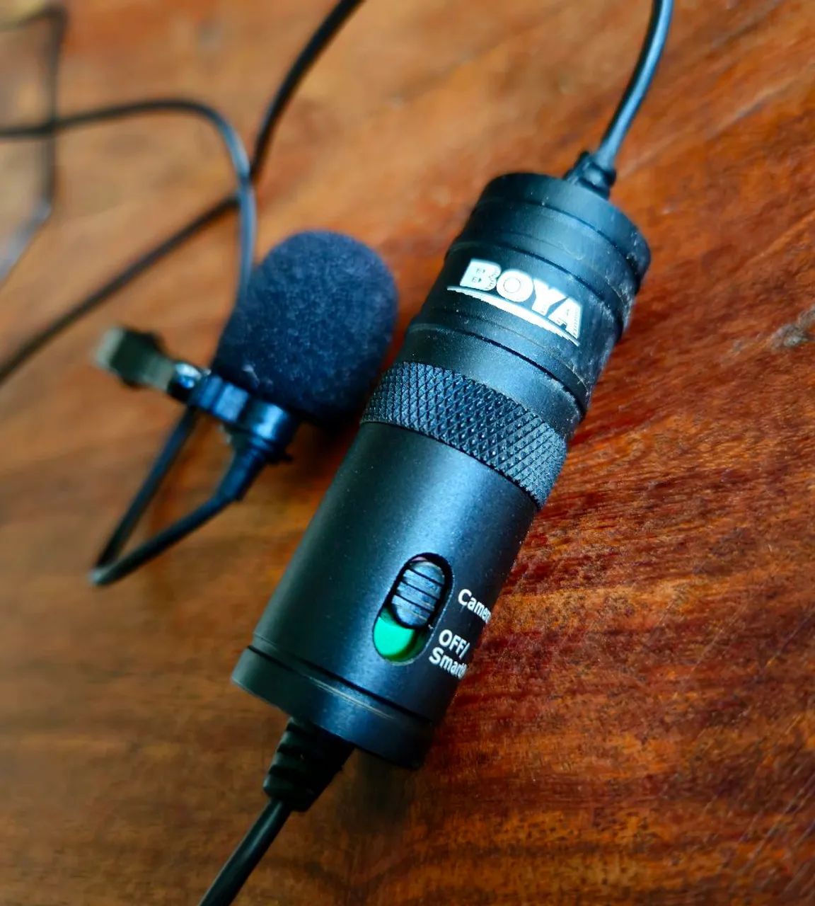 VENDO MICROFONE LAPELA BOYA COM FIO 6metro.  - Foto 4