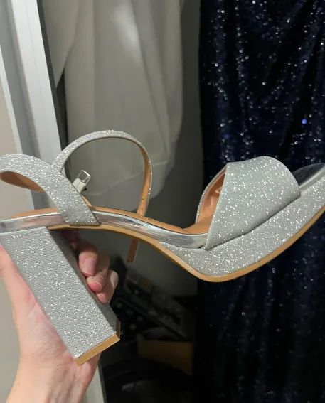 Sandalia Meia Pata Prata - Foto 3