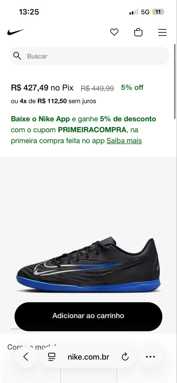 Chuteira Nike Phantom GX Club Futsal TAM 42 - Foto 5