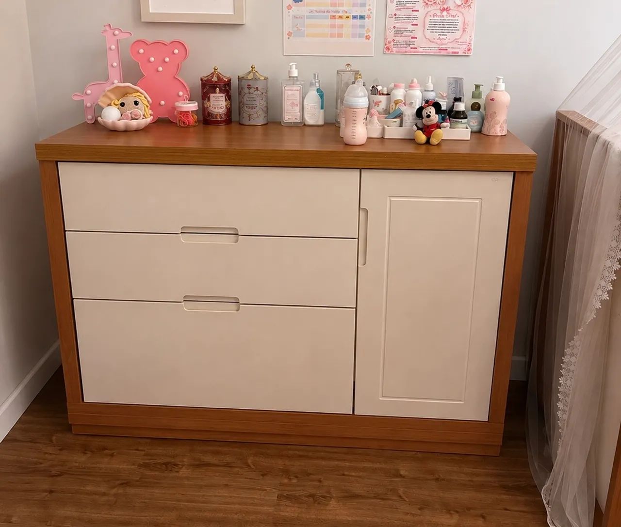 Kit berço + cômoda + Cama Babá  - Foto 3