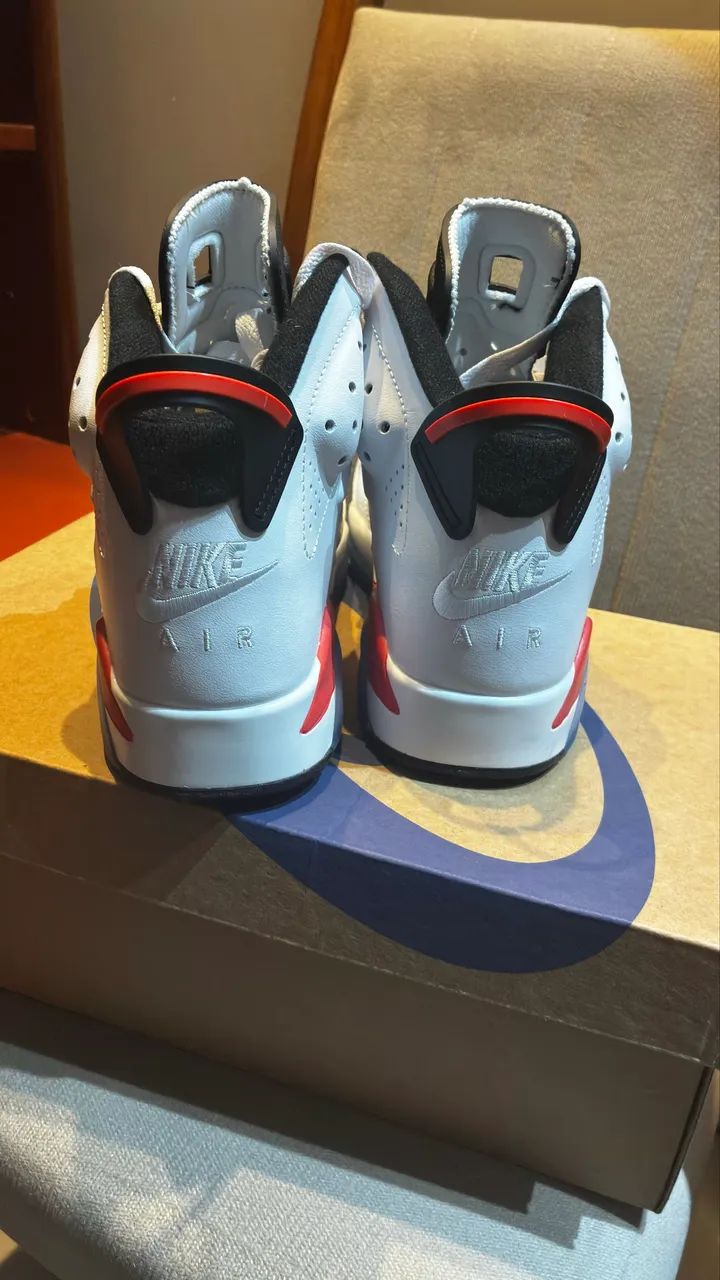 Tênis Air Jordan 6 White Infrared  - Foto 5