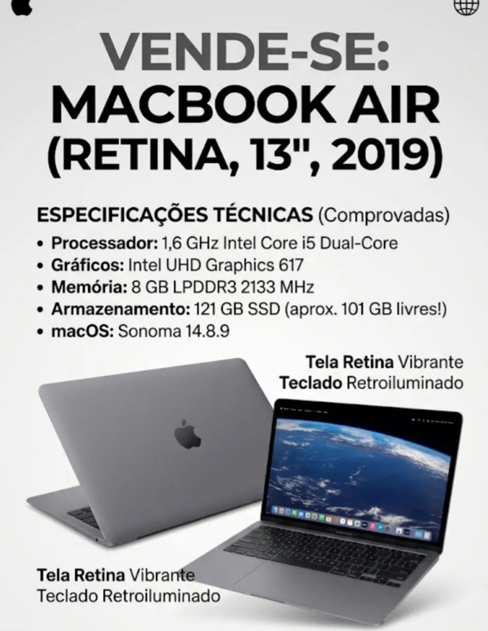 Macbook air 2019 - Notebooks - Samambaia Sul (Samambaia), Brasília