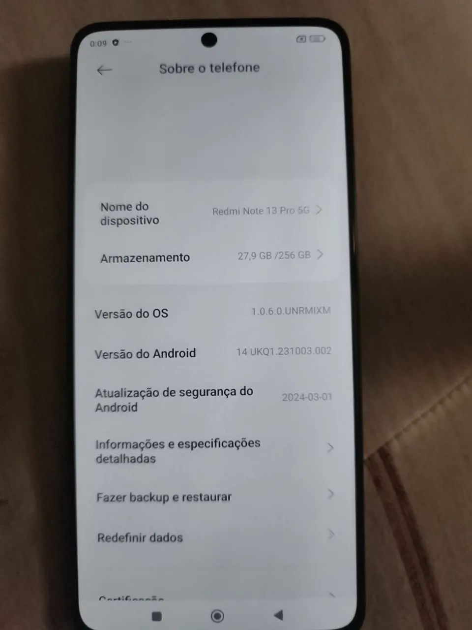 Redmi Note 13Pro 5g 256g Preto