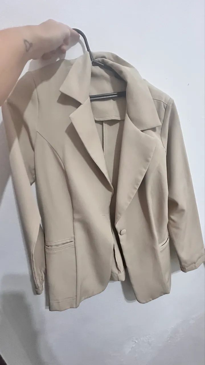 Blazer Bege Claro - Foto 5