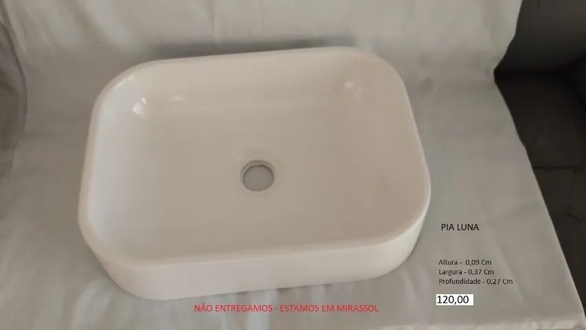 Pia Para Banheiro Cuba Marmore Sintetico De sobrepor Nova