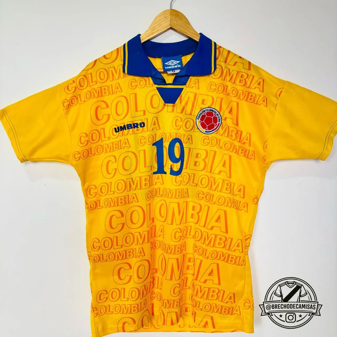 Camisa da seleção da Colômbia 1995