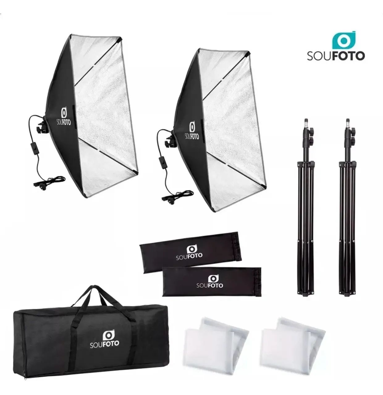 Kit Luz Continua C/ Softbox Tripé e Bolsa para estúdio  - Foto 2