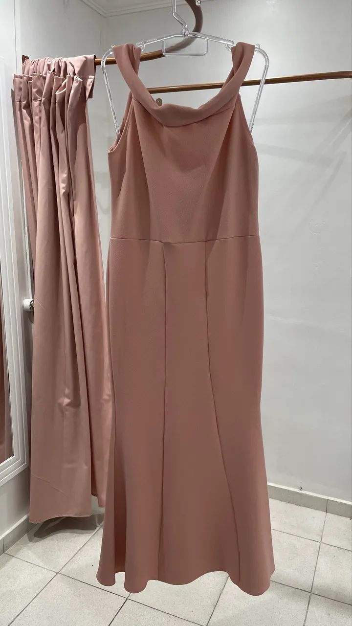 Vestido crepe rosê - Foto 4
