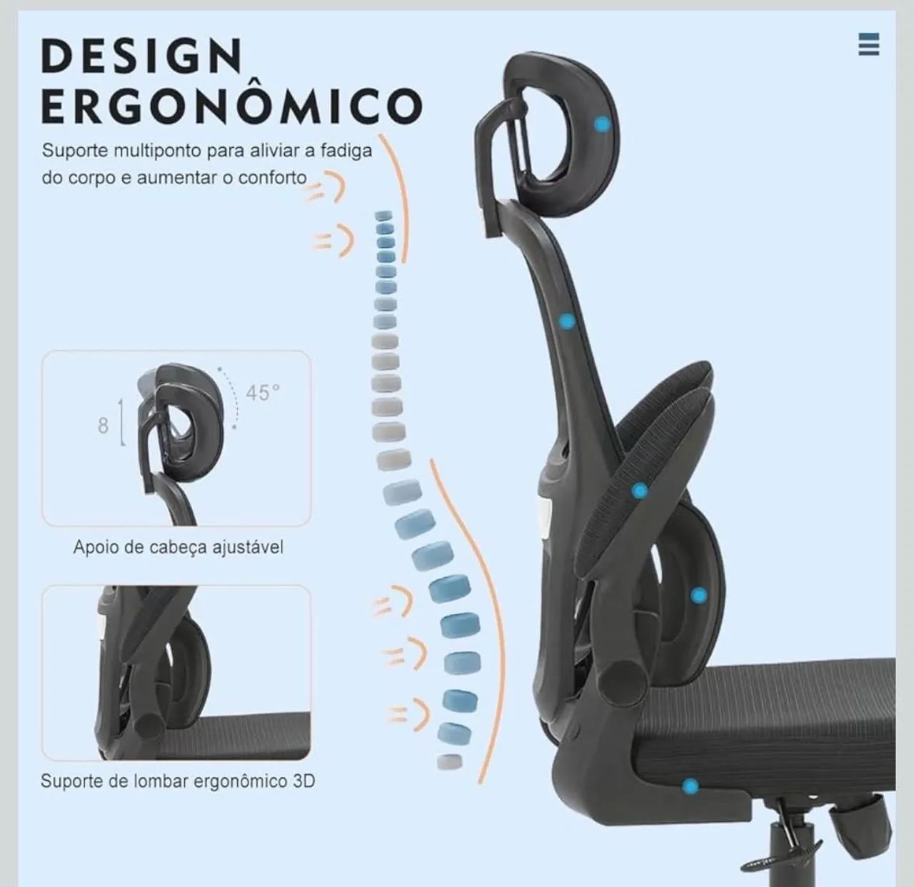 Cadeira de Escritório Ergonômica - Foto 6