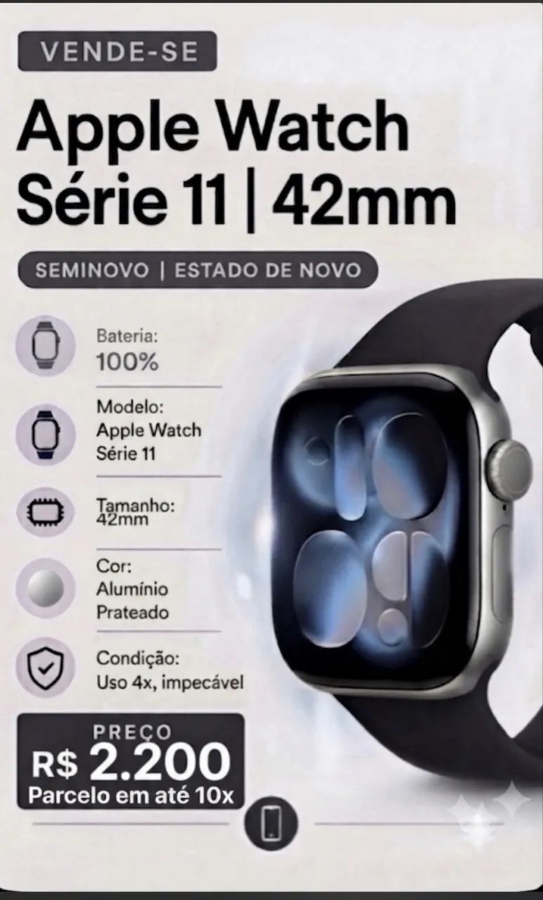 Apple Watch parcelo até 10x 