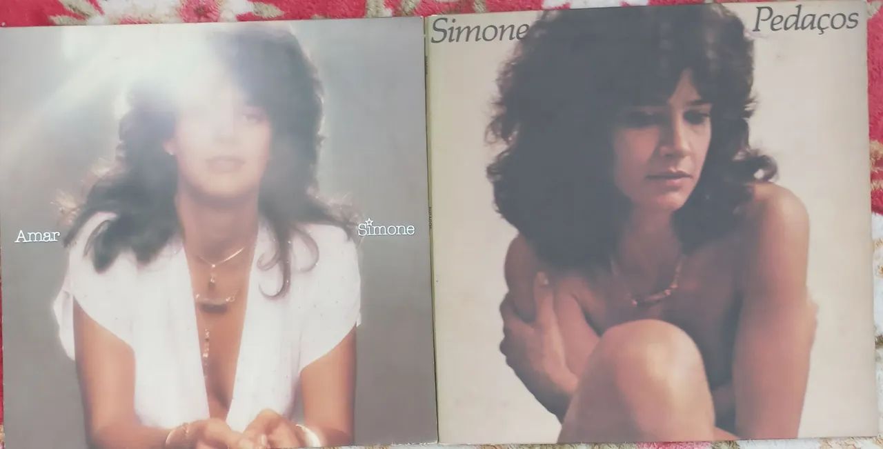 2 Discos Vinil Simone Pedaços Amar Ótimo Estado Frete Grátis