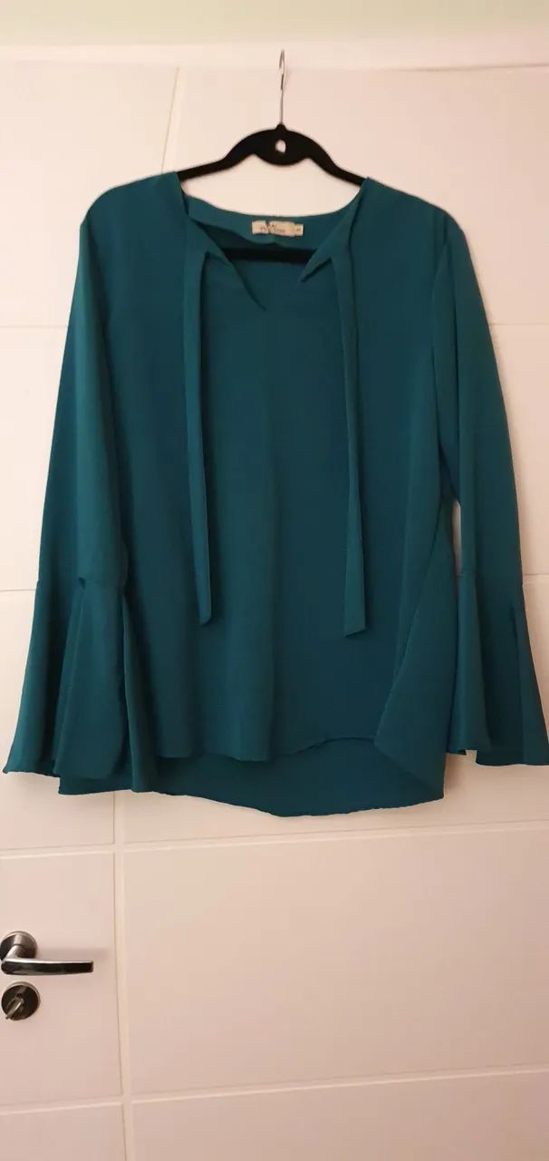 Blusa Verde Manga Longa - Principessa