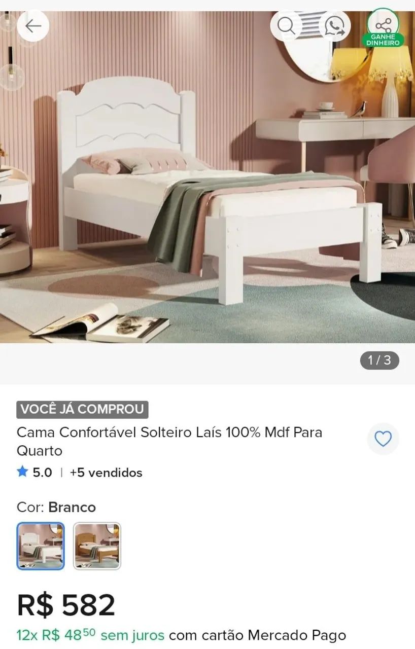 CAMA SOLTEIRO NOVA - Foto 5