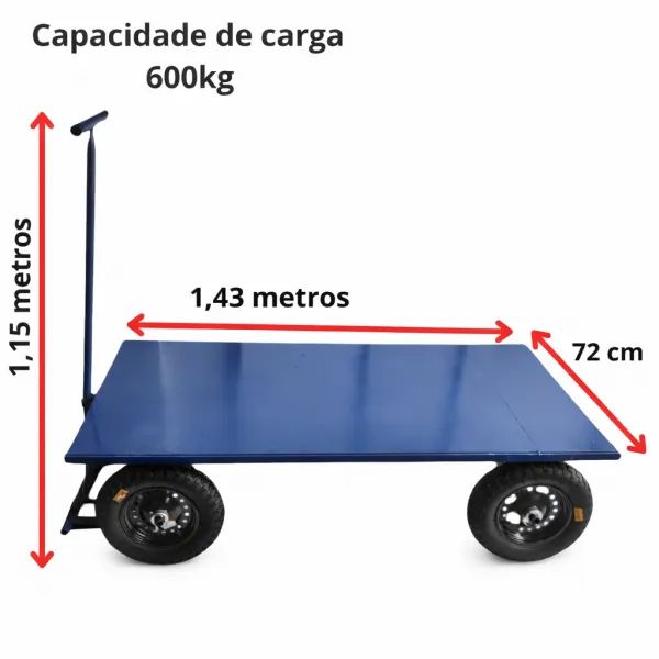 Carrinho Plataforma Assoalho de Chapa Rio 02