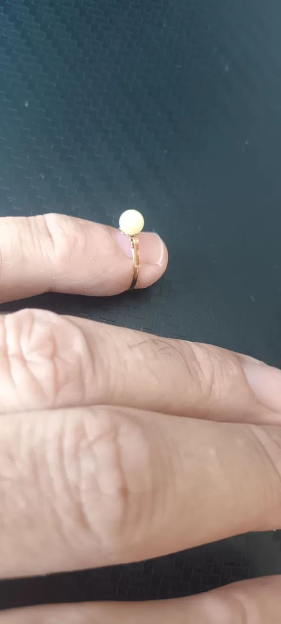 Anel de ouro 18 para menina