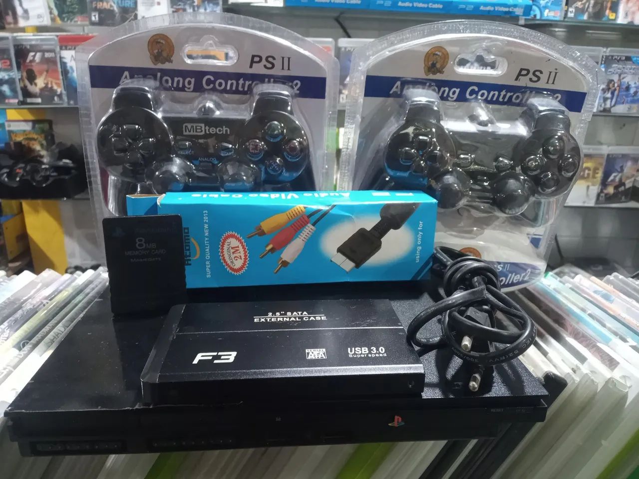 PS2 com 170 jogos