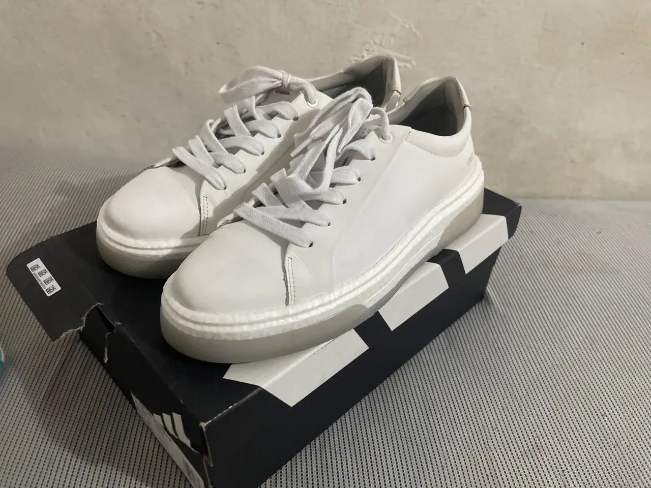 Tênis Casual Masculino Branco Democrata - Foto 2