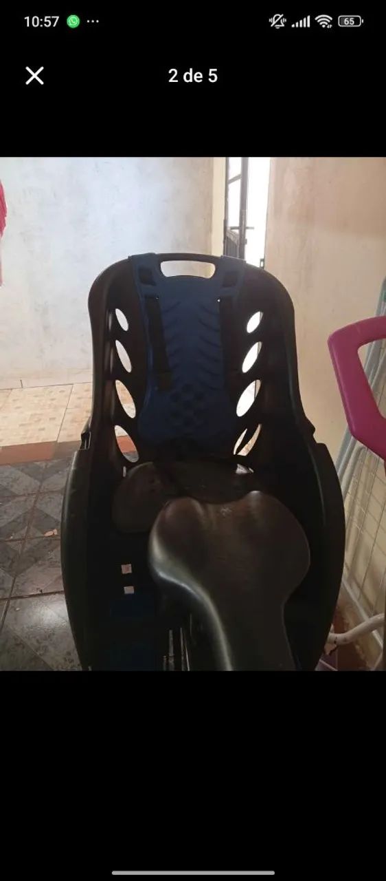 Cadeirinha traseira para bicicleta + garupeira. - Foto 2