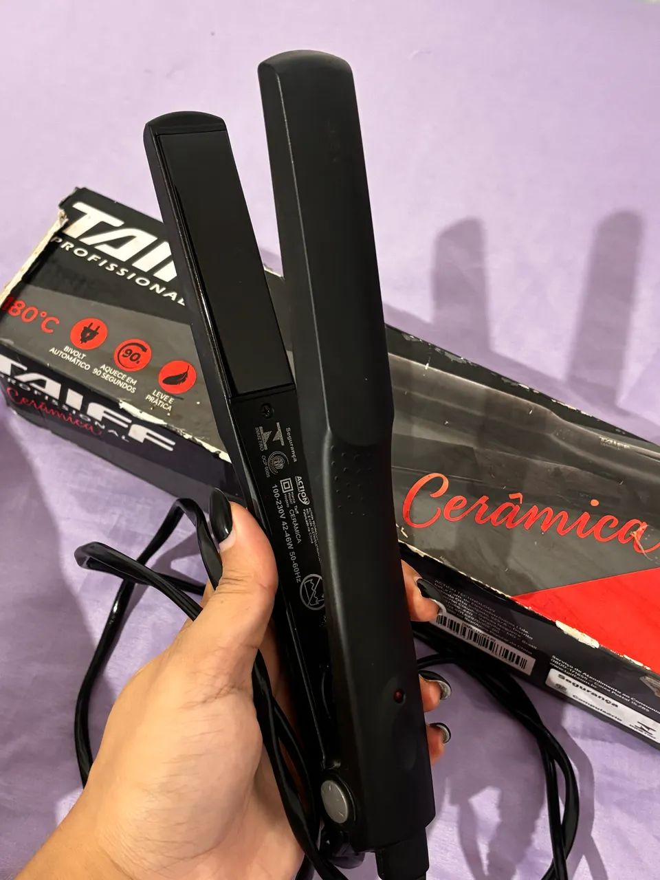 Prancha Taiff 180°C Cerâmica Profissional - Usada, Funcionando Perfeitamente - Foto 2