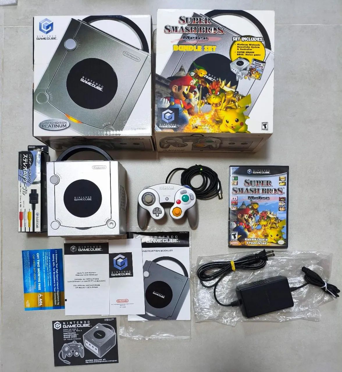 Game Cube Platinum Americano Bundle Smash Bros