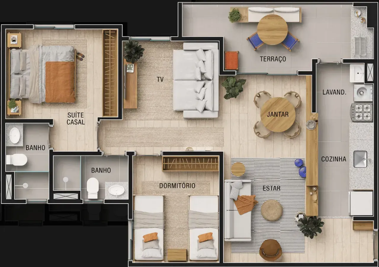 PLANTA 59m²
