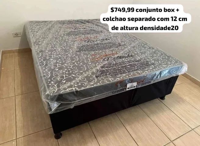 CAMA COM COLCHÃO D20 CASAL CONJUNTO NOVO (MEGA OFERTA)