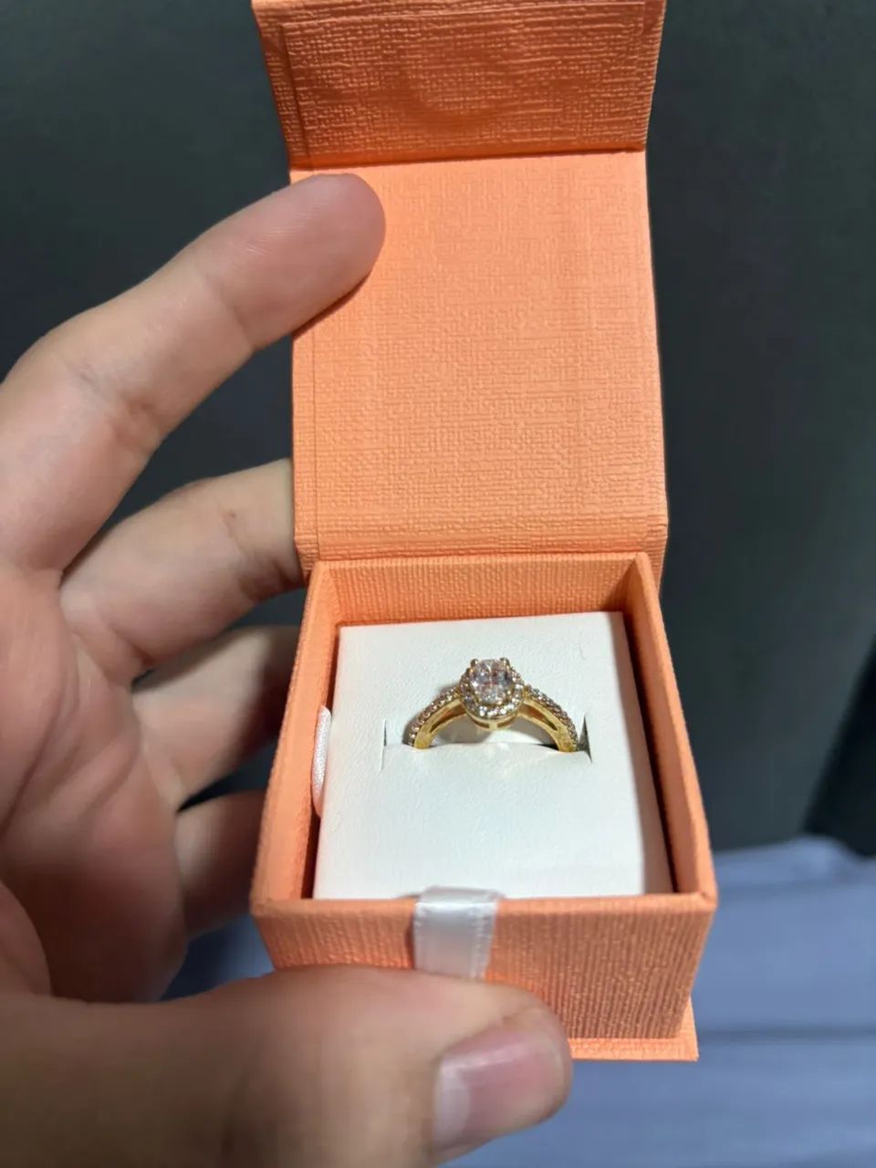 Anel Vivara Prata Banhada a Ouro
